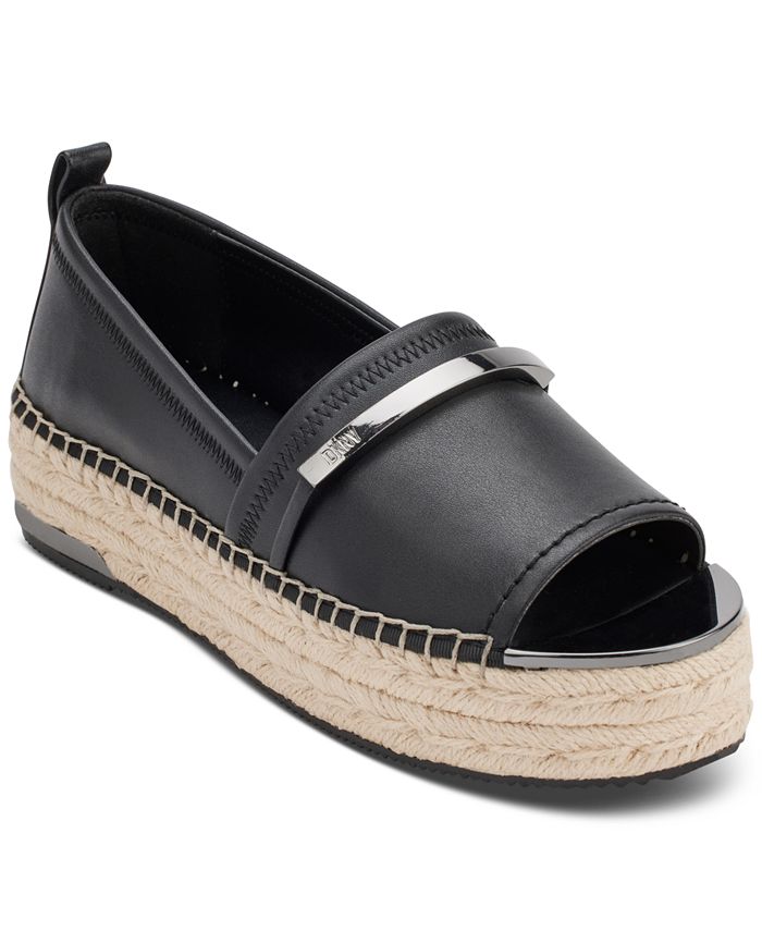 DKNY Mer Peep-toe Espadrille Sandals, Created For Macy's in Black