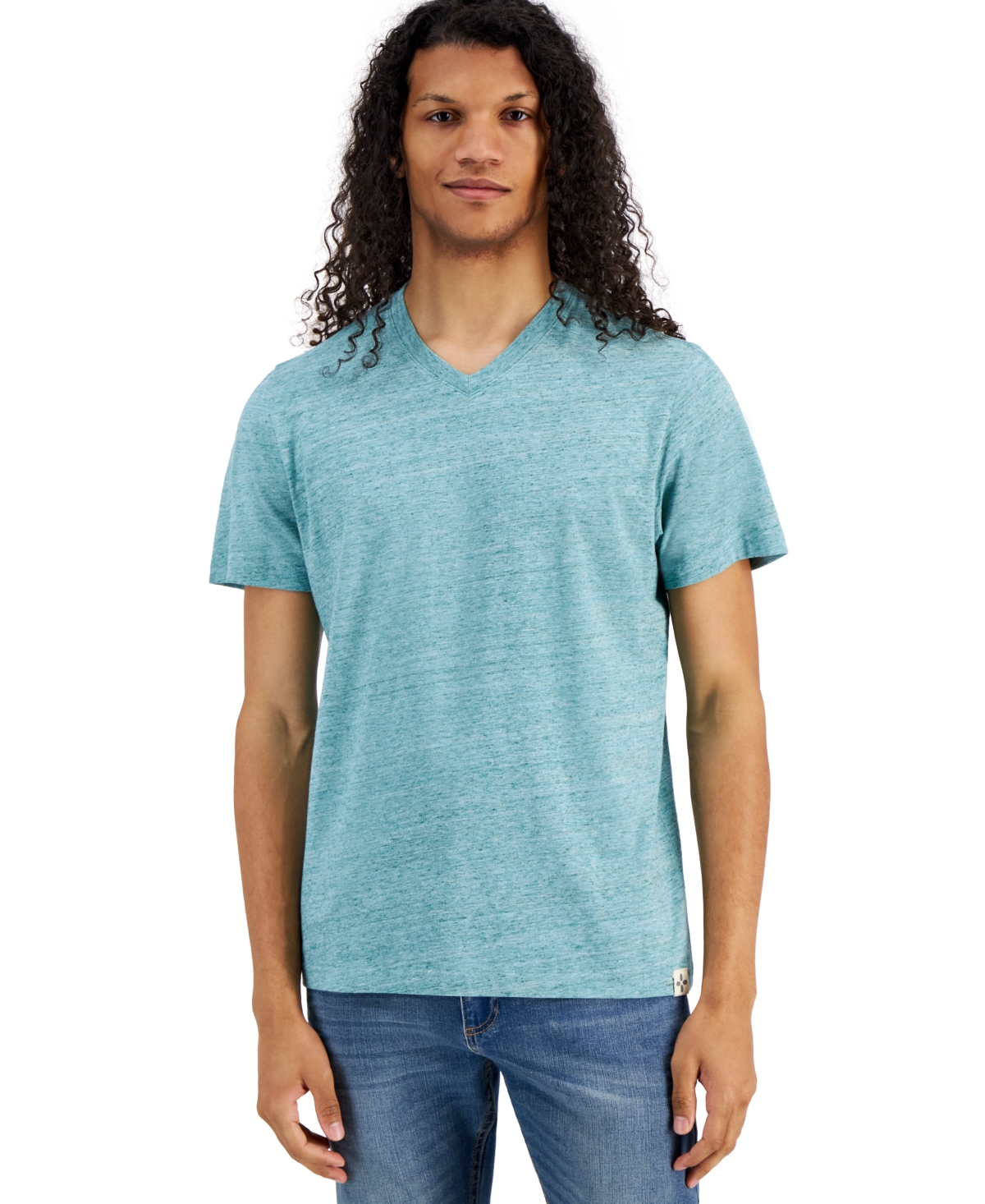 Sun + Stone Men's Regular-fit Nep V-neck T-shirt, Created For Macy's In Blue