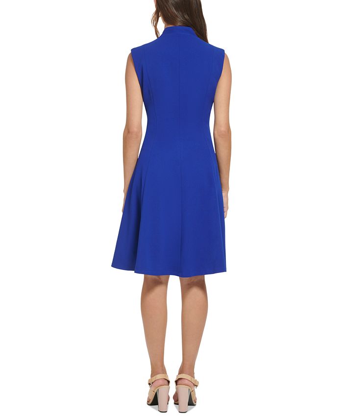 Calvin Klein Women's Scuba Crepe A Line Dress Orange Size 6 main image 0