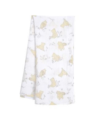 Disney Baby Winnie the Pooh Swaddle Blanket & Plush Toy Gift Set