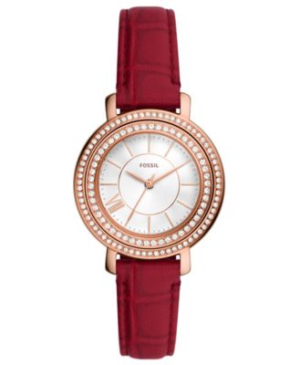 Fossil Women's Jacqueline Three-Hand, Rose Gold-Tone Stainless Steel ...