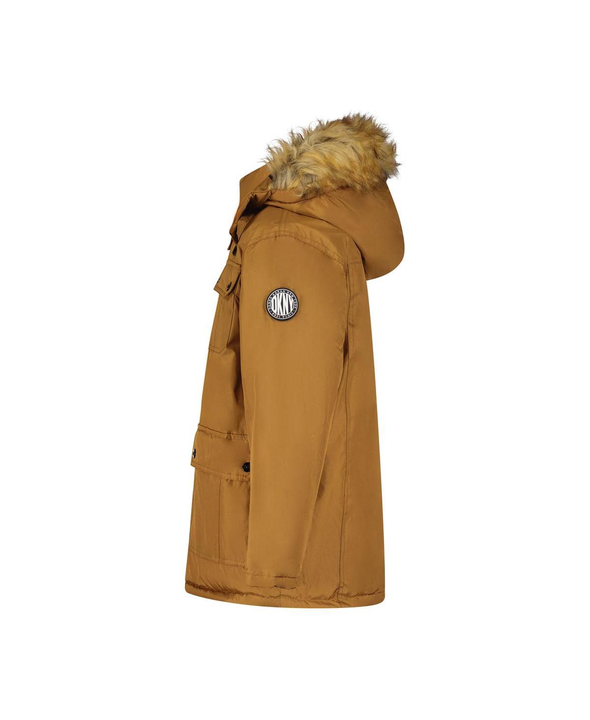 Dkny Little Boys Heavyweight Warm Winter Logo Parka Coat