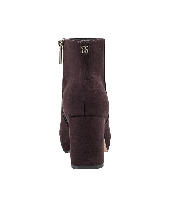 Bandolino Women's Bari Suede Pointed Toe Booties Brown Size 8.5 M