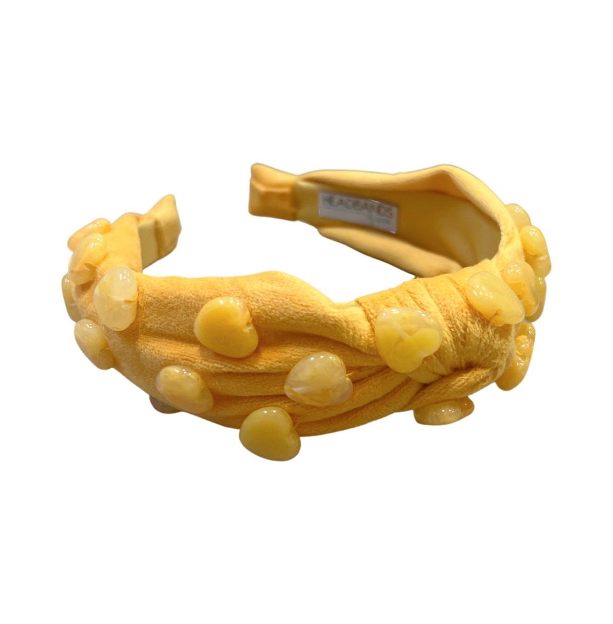 Women's Stone Quartz Traditional Knot Headband - Mustard - Yellow