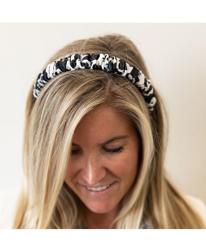 Headbands of Hope Women's Scrunch Headband Black Cowhide Macy's