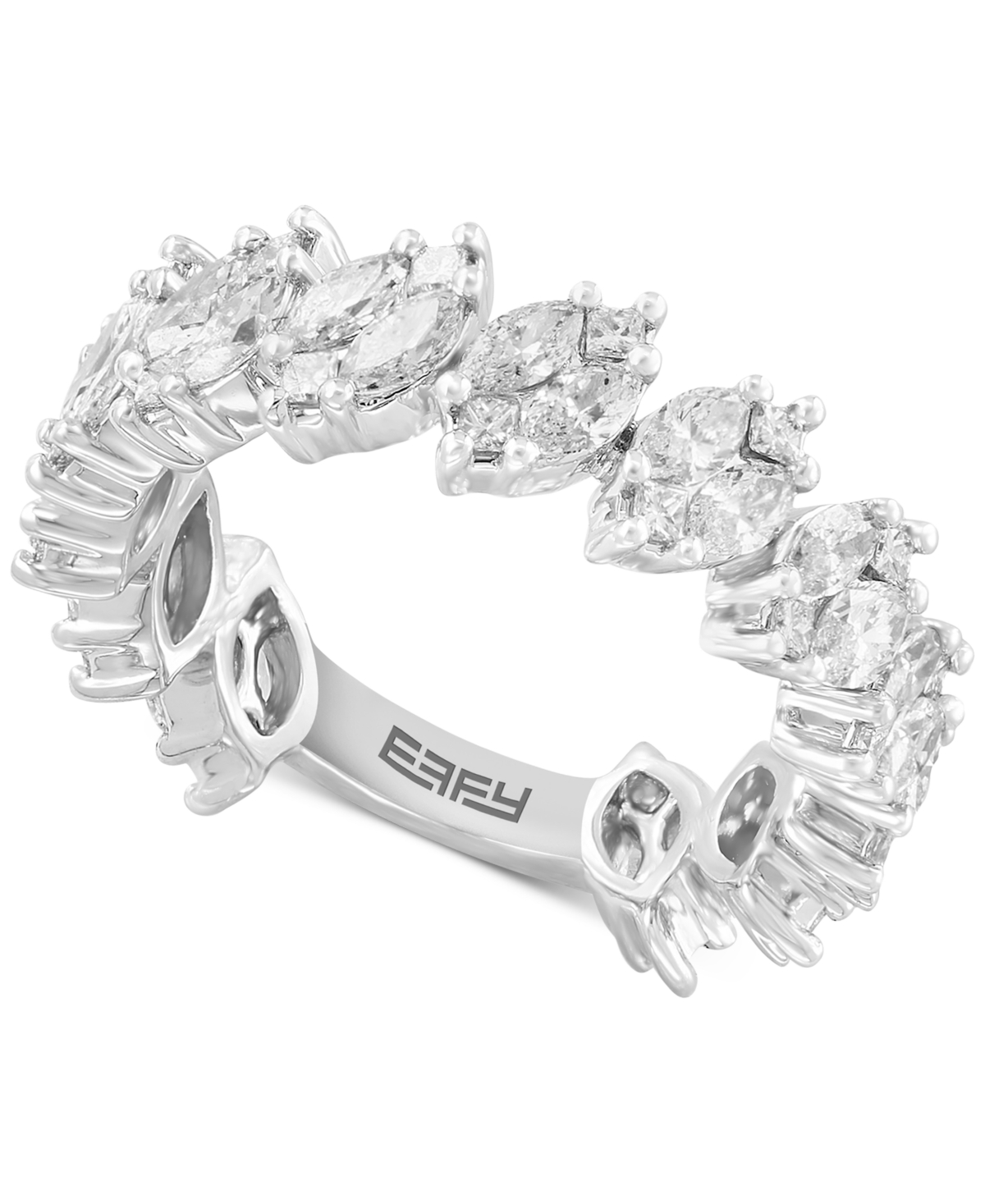 Effy Collection Effy Diamond Princess & Marquise Cluster Ring (7/8 Ct. T.w.) In 14k White Gold In White Gold