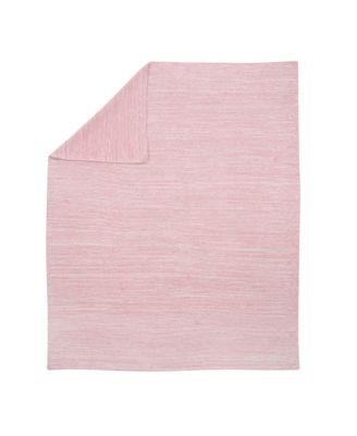Signature Pink/White 100% Cotton Marl Textured Knit Baby Blanket