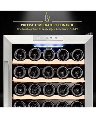 Schmecke Wine Fridge, 34 Bottle Wine Cooler, freestanding
