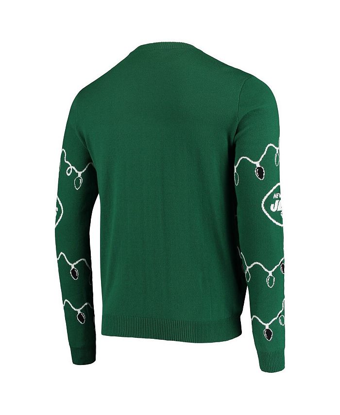 FOCO Men's Green New York Jets LightUp Ugly Sweater Macy's
