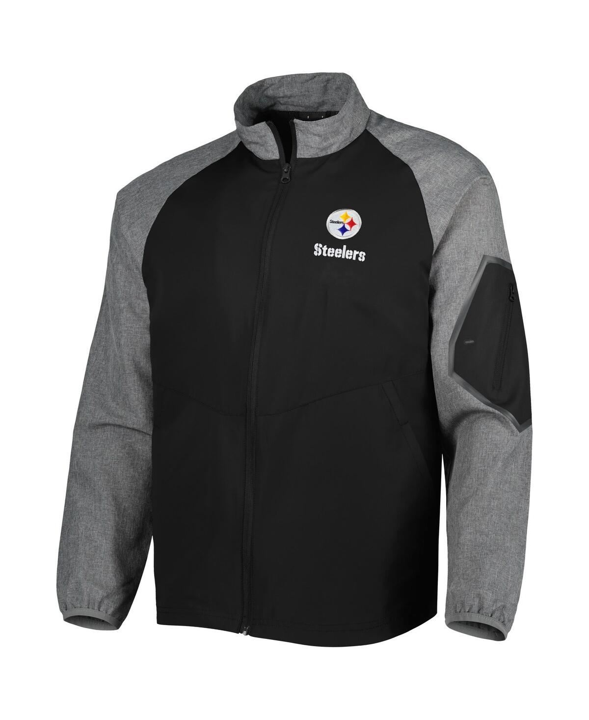 Shop Dunbrooke Men's  Black Pittsburgh Steelers Hurricane Raglan Full-zip Windbreaker Jacket