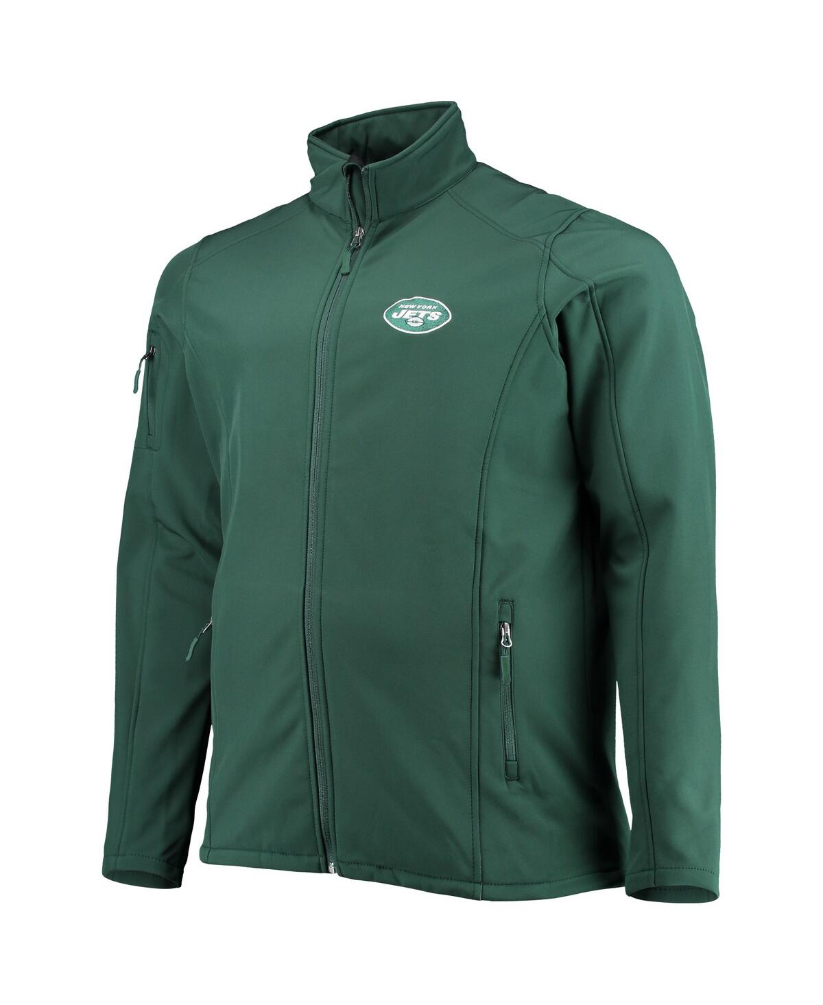 DUNBROOKE MEN'S DUNBROOKE GREEN NEW YORK JETS BIG AND TALL SONOMA SOFTSHELL FULL-ZIP JACKET 