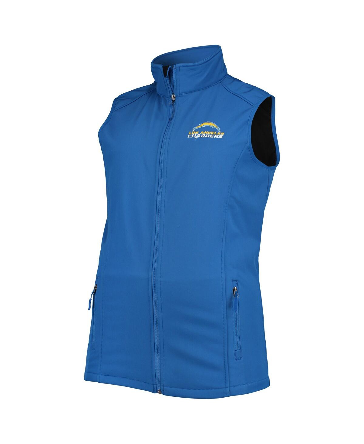 DUNBROOKE MEN'S DUNBROOKE ROYAL LOS ANGELES CHARGERS BIG AND TALL ARCHER SOFTSHELL FULL-ZIP VEST 