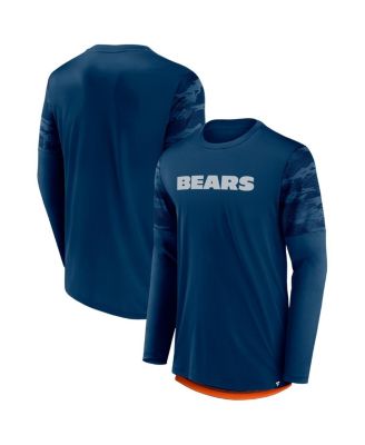 Men's Navy, Orange Chicago Bears Square Off Long Sleeve T-shirt