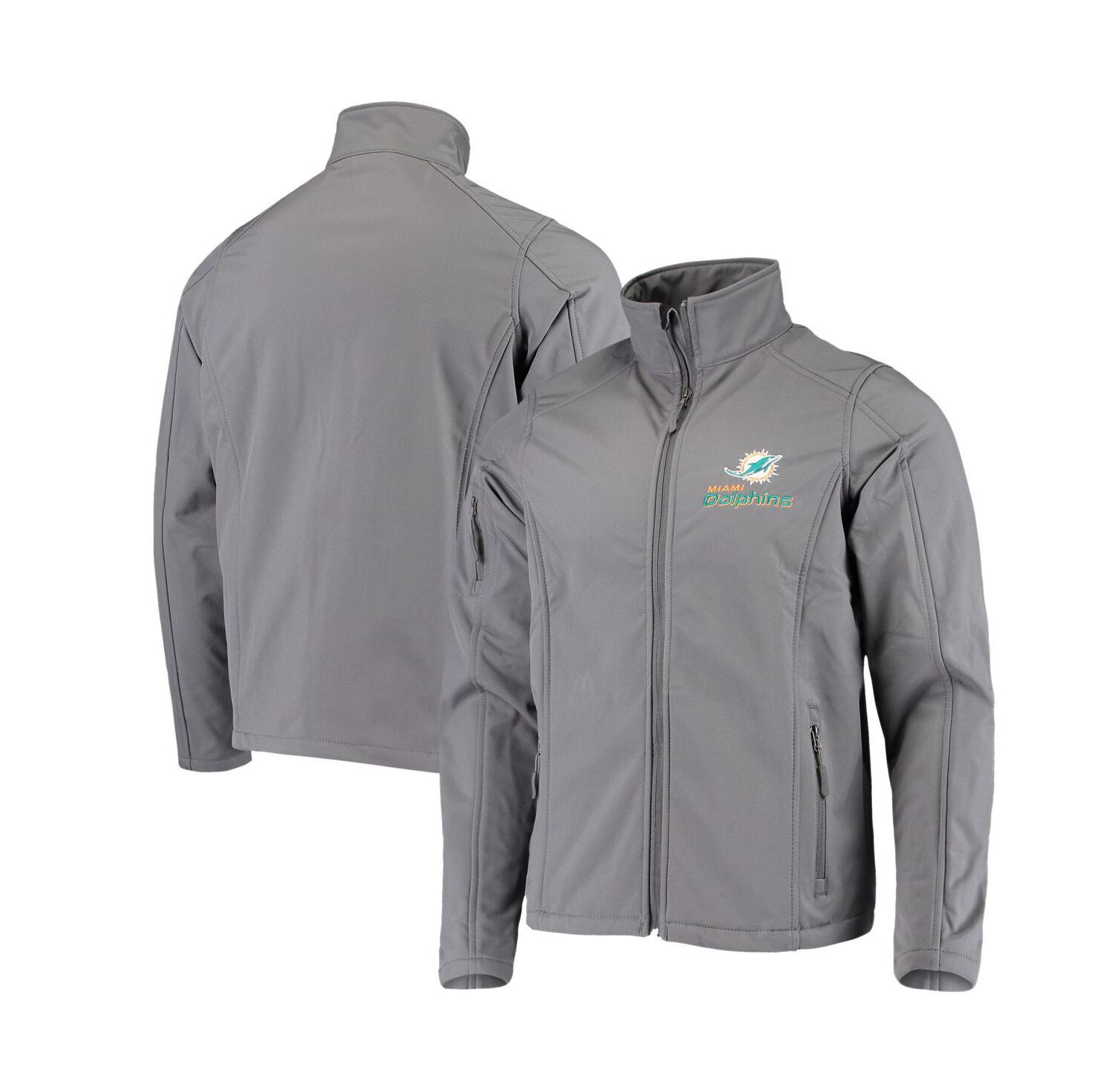 Men's Charcoal Miami Dolphins Sonoma Softshell Full-Zip Jacket