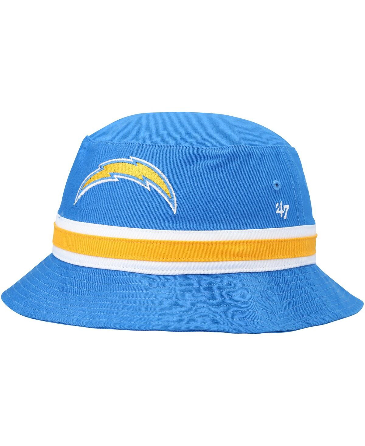 47 Brand Men's ' Blue Los Angeles Chargers Striped Bucket Hat
