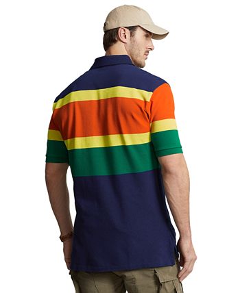 Tall Oversized Pinstripe Baseball Polo Shirt