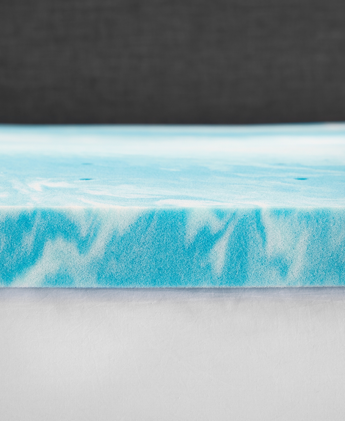 Prosleep Cooling Gel Swirl 2" Memory Foam Mattress Topper, Twin Xl In White,blue