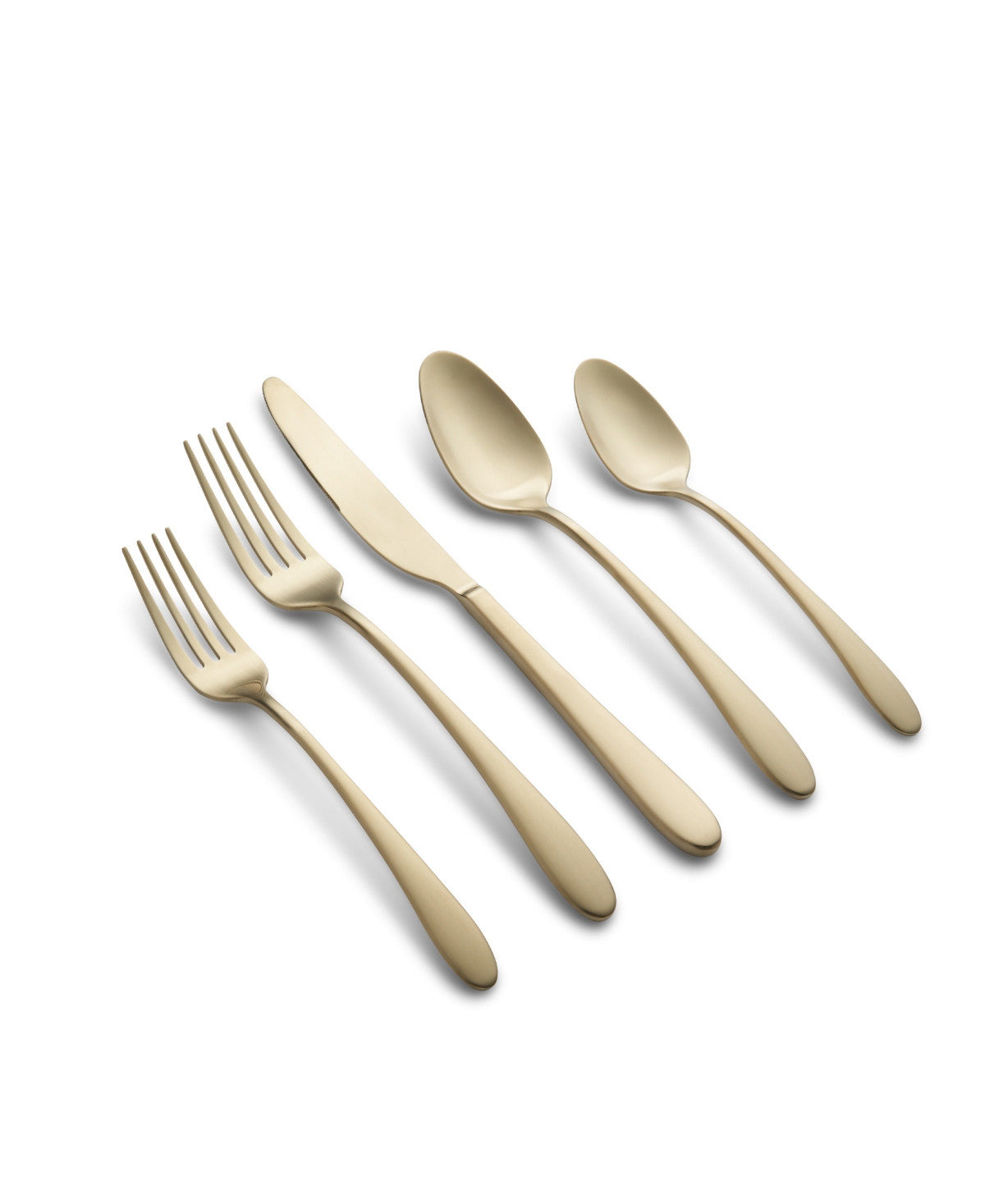 Cambridge Silversmiths Poet Champagne Satin 20 Piece 18/10 Stainless Steel Flatware Set, Service For 4 In Champagne Gold