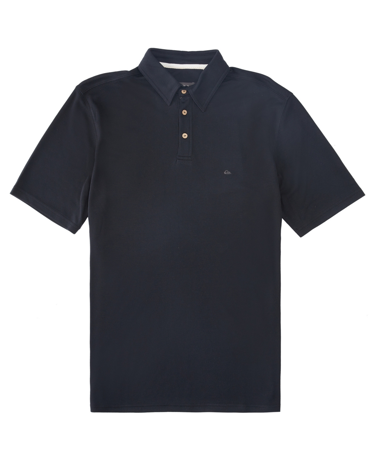 Quiksilver Waterman Men's Water Polo 3 Short Sleeve Polo Shirt In Black