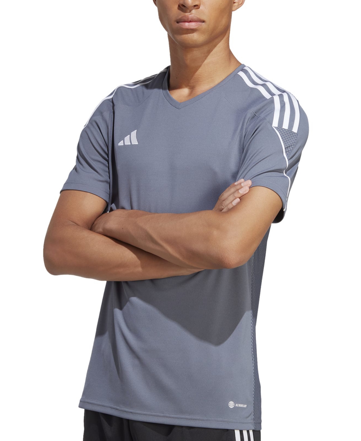 plus inkomen Rook Adidas Originals Adidas Men's Tiro 23 League Slim-fit Performance 3-stripes  T-shirt In Onix Grey/white | ModeSens