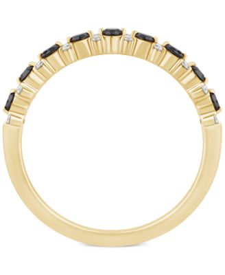 Black Diamond (1/4 ct. t.w.) & White Diamond (1/8 ct. t.w.) Stack Band in 14k Gold