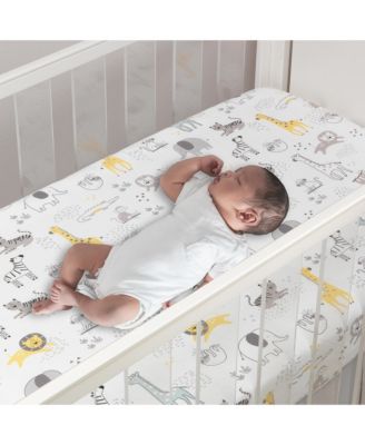 Baby Animal Jungle Soft 100% Cotton Jersey Fitted Crib Sheet