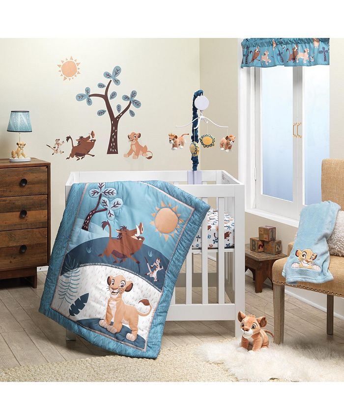 Lambs & Ivy Disney Baby Lion King Adventure Blue 3Piece Mini Crib Bedding Set Macy's
