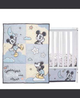 Disney Baby Moonlight Mickey Mouse 3-Piece Nursery Crib Bedding Set