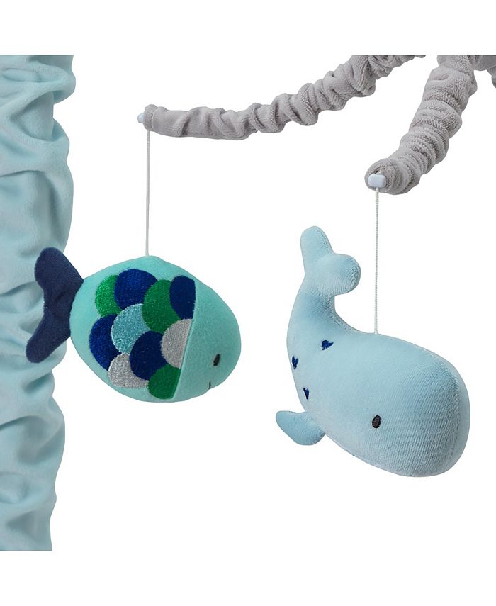 Lambs & Ivy Oceania Blue/Gray Whale/Fish Nautical/Ocean Musical Baby