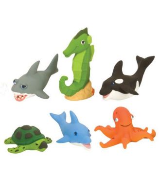 Wild Republic Soft and Squeezable Aquatic Animal Playset - 6 Piece Set ...