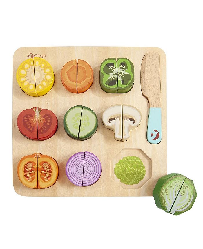 Classic World Cutting Vegetables Wooden Puzzle - Macy's