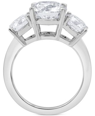 Certified Lab Grown Diamond Three Stone Engagement Ring  (5 ct. t.w.) in 14k White Gold