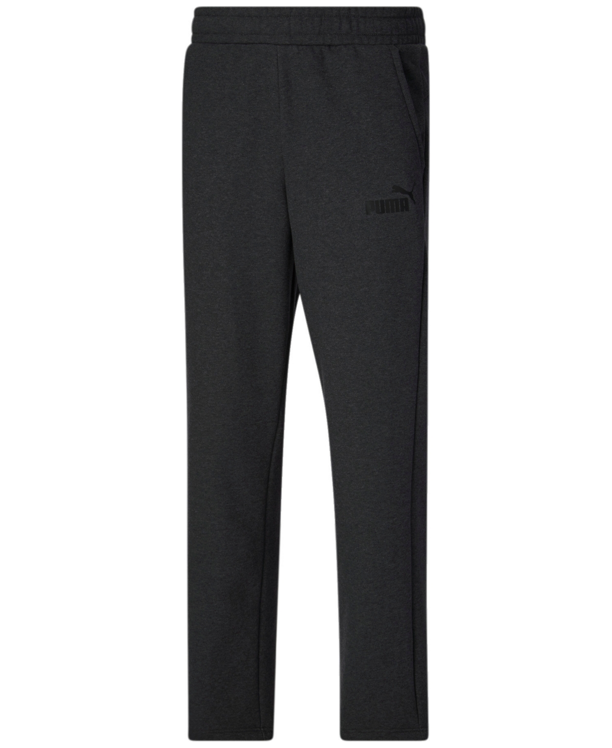 Shop Puma Men's Slim-fit Logo-print Fleece Sweatpants In Dark Gray Heather