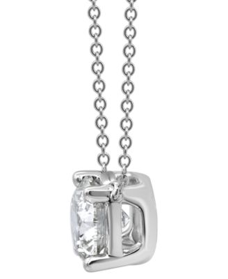 Certified Lab Grown Diamond Solitaire 18" Pendant Necklace (3 ct. t.w.) in 14k Gold
