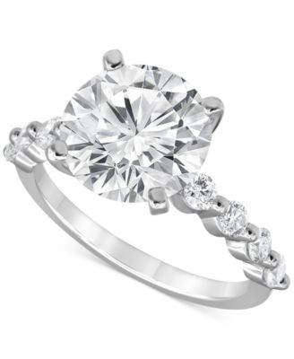 Badgley Mischka - Certified Lab Grown Diamond Engagement Ring (4-1/2 ct. t.w.) in 14k White Gold