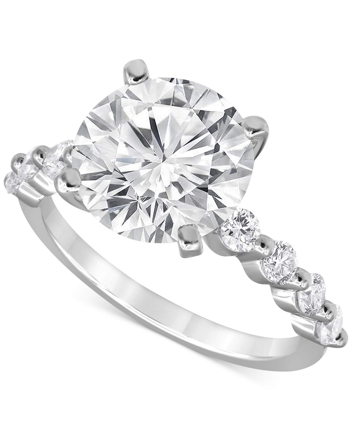 Certified Lab Grown Diamond Engagement Ring (4-1/2 ct. t.w.) in 14k White Gold - White Gold