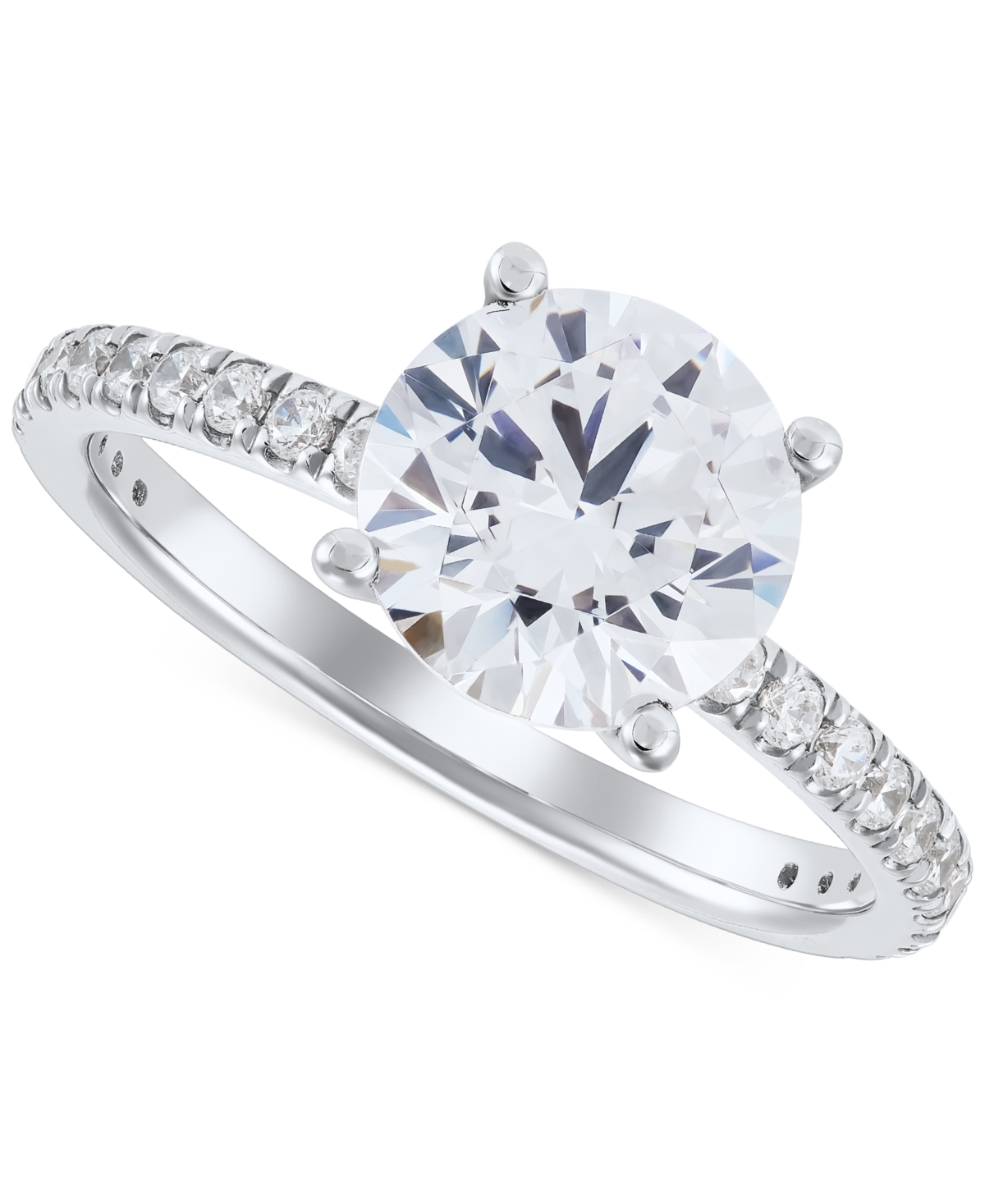 Igi Certified Lab Grown Diamond Engagement Ring (2-1/3 ct. t.w.) in 14k White Gold - White Gold