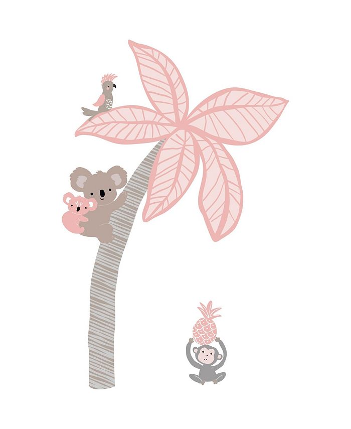 Lambs & Ivy Calypso Pink/Taupe Koala and Palm Tree Nursery Wall Decals