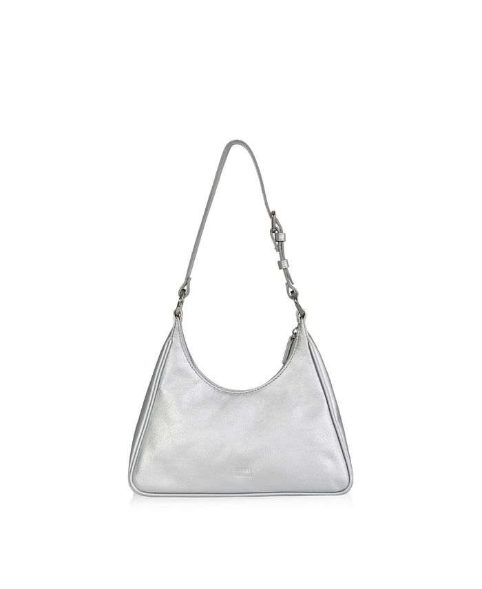 Joanna Maxham Prism Leather Hobo (Silver) - Macy's