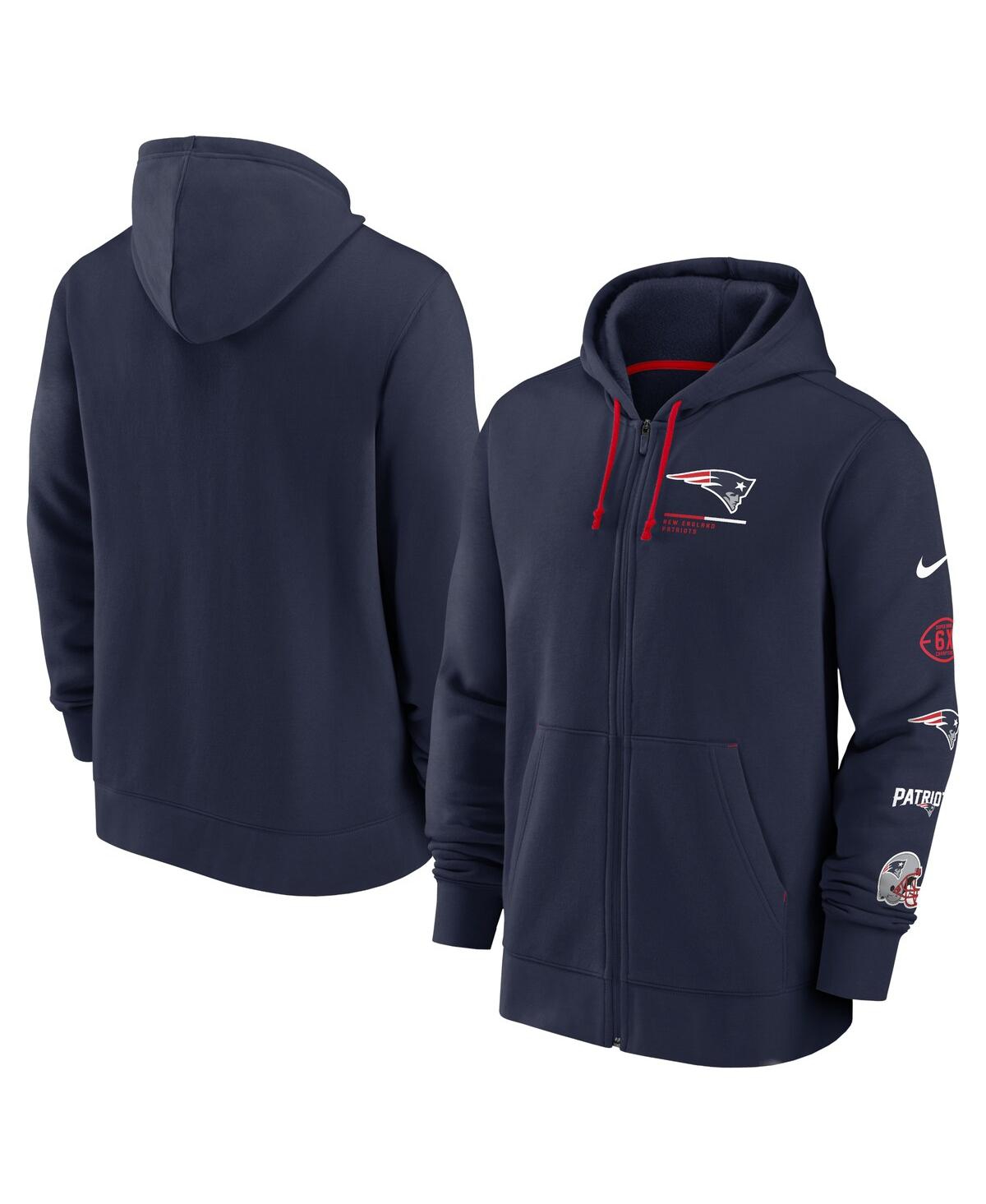 Men's Nike Red New England Patriots Surrey Full-Zip Hoodie - Red