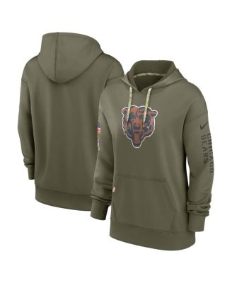 Women s Nike Olive Chicago Bears 2022 Salute To Service Performance Pullover Hoodie Macy s