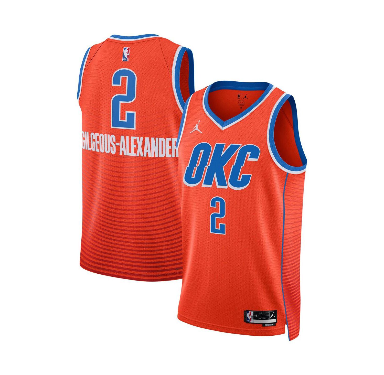 Men's Shai Gilgeous-Alexander Orange Oklahoma City Thunder Statement Edition Swingman Jersey