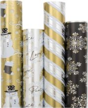 Jam Brown Kraft & Black Stripe Wrapping Paper, All Occasion, 25 Sq. ft, 1/Pack, Size: 2.5x10