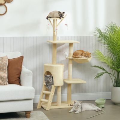 53" Indoor Cat Tree Activity Center Climbing Condo Scratching Post
