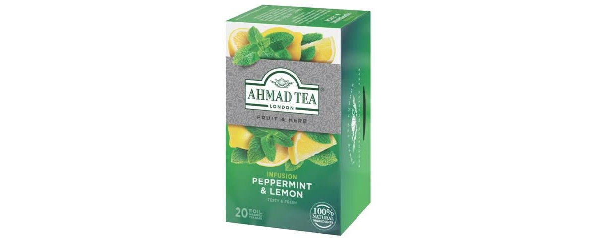 Ahmad Tea Peppermint and Lemon Herbal Tea (Pack of 3)