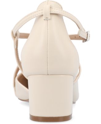 Women's Galvinn Strappy Pointed Toe Block Heel Pumps