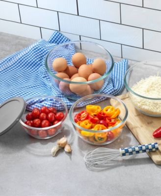 Joyful 4 Piece Glass Mixing Bowls with Lids Set