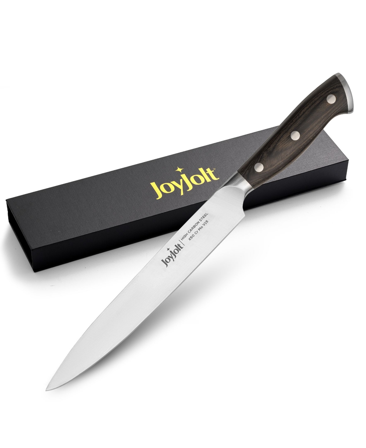 Joyjolt 8"  Slicing Knife High Carbon Steel Kitchen Knife In Gray