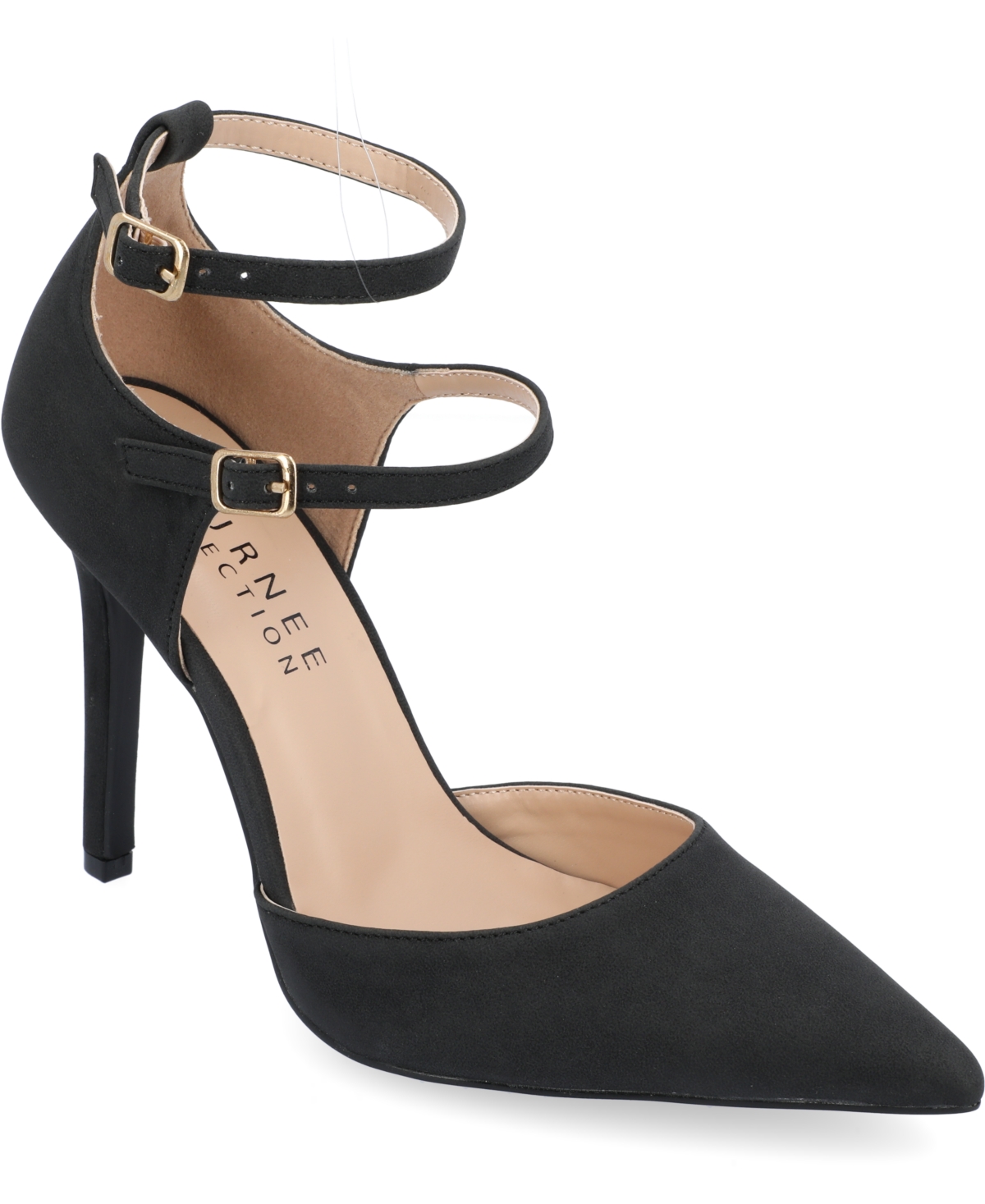 JOURNEE COLLECTION WOMEN'S LILYANN DOUBLE STRAP BUCKLE STILETTOS