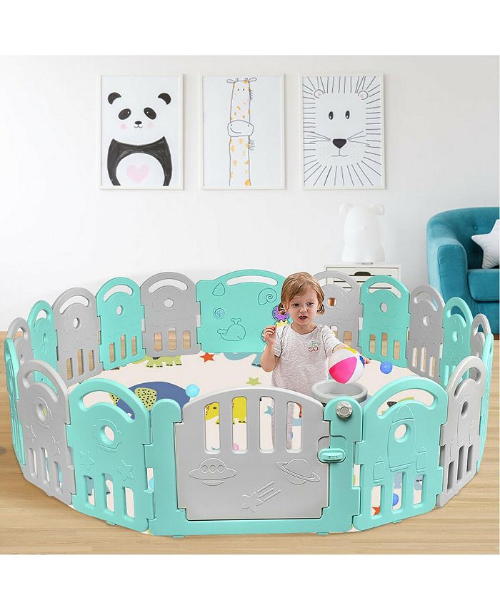 Costway 18Panel Baby Playpen Kids Activity Center Playard Macy's